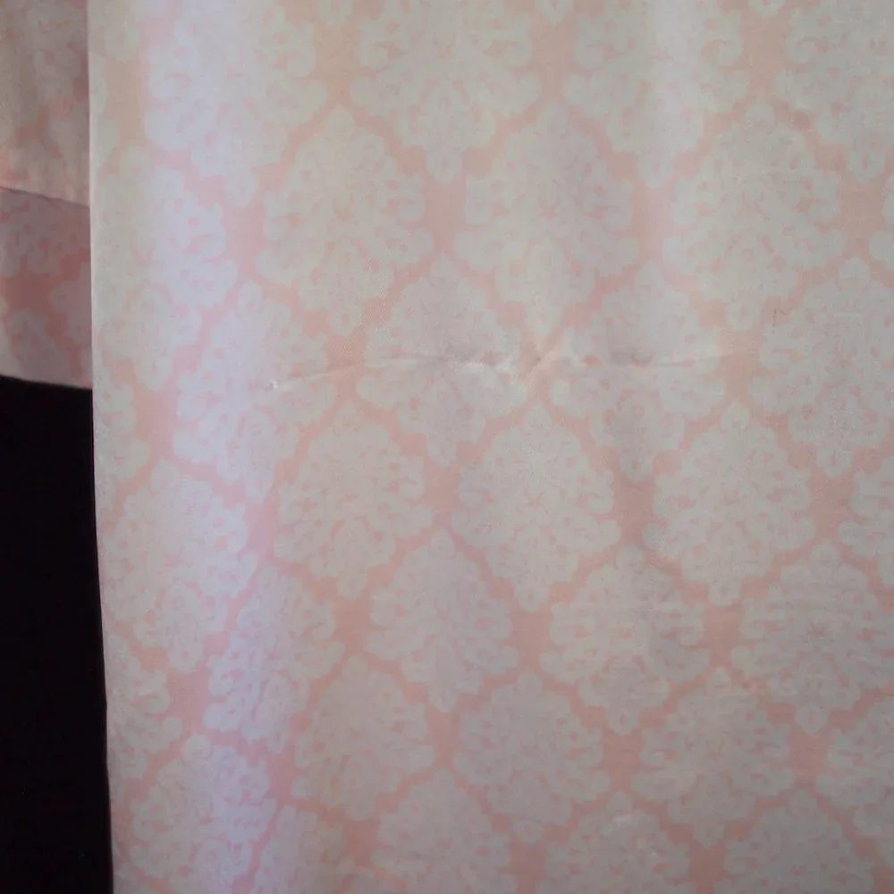 vtg KASSATLY Palm Beach Pink Floral Zip Up Satin Glam Lounge Robe Caftan Dress S - Picture 8 of 9